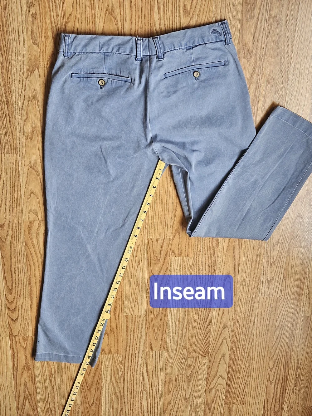 ​Tommy Bahama Boracay Island Chino Pants - Dusty Blue Stretch Cotton/Tencel - Picture 11 of 16